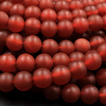 AAA Matte Natural Carnelian 4mm 6mm 8mm 10mm Round Beads Natural Red Gemstone 15.5" Strand