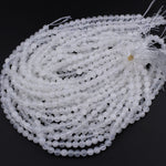 Natural Selenite 4mm 6mm 8mm 10mm 12mm Round Beads From Madagascar 15.5" Strand