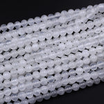 Natural Selenite 4mm 6mm 8mm 10mm 12mm Round Beads From Madagascar 15.5" Strand
