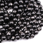Genuine Natural Hypersthene 4mm 6mm 8mm 10mm Round Beads Flashy Chatoyant Gemstone 15.5" Strand