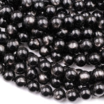 Genuine Natural Hypersthene 4mm 6mm 8mm 10mm Round Beads Flashy Chatoyant Gemstone 15.5" Strand