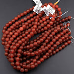 AAA Matte Natural Carnelian 4mm 6mm 8mm 10mm Round Beads Natural Red Gemstone 15.5" Strand