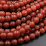 AAA Matte Natural Carnelian 4mm 6mm 8mm 10mm Round Beads Natural Red Gemstone 15.5" Strand