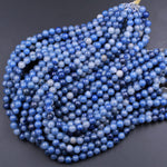 Natural Blue Aventurine 4mm 6mm 8mm 10mm Round Beads Natural Blue White Gemstone 15.5" Strand