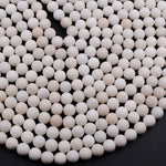 Matte Natural Ivory Jade Round Beads 6mm 8mm 10mm Creamy Ivory White Natural Jade Beads 15.5" Strand