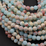 Matte Impression Jasper Smooth Round Beads 4mm 6mm 8mm 10mm Aka Snake Skin Jasper Aqua Terra Jasper 15.5" Strand