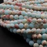 Matte Impression Jasper Smooth Round Beads 4mm 6mm 8mm 10mm Aka Snake Skin Jasper Aqua Terra Jasper 15.5" Strand