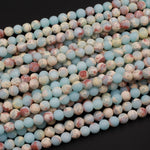 Matte Impression Jasper Smooth Round Beads 4mm 6mm 8mm 10mm Aka Snake Skin Jasper Aqua Terra Jasper 15.5" Strand