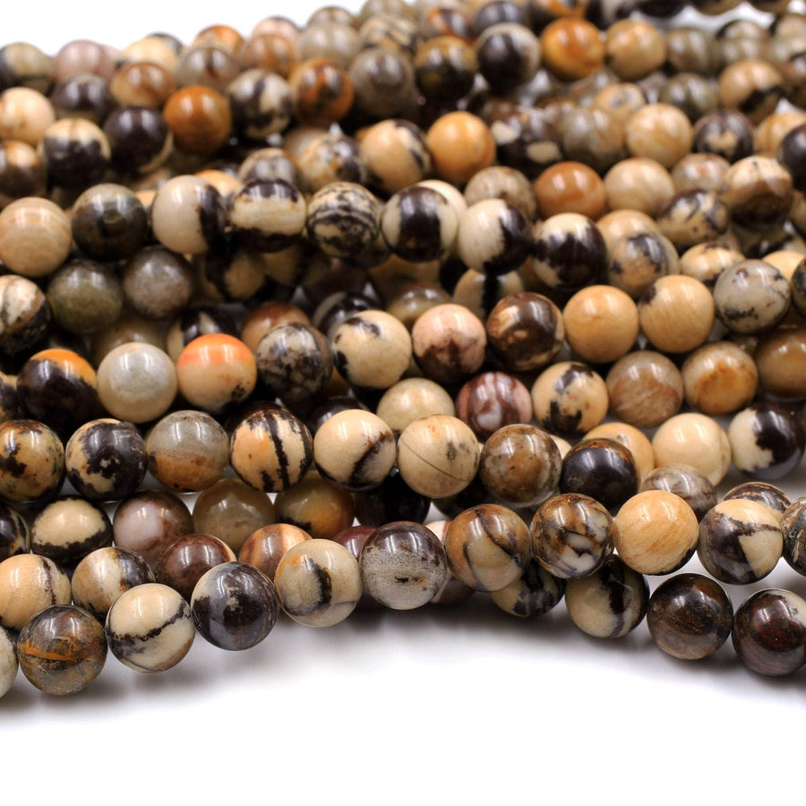 Natural Australian Outback Jasper Beads 6mm 8mm Round Beads 15.5" Strand