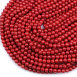 AAA Genuine Red Bamboo Coral Smooth Round Beads 2mm 3mm 4mm 6mm 8mm 10mm 15.5" Strand