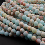 Matte Impression Jasper Smooth Round Beads 4mm 6mm 8mm 10mm Aka Snake Skin Jasper Aqua Terra Jasper 15.5" Strand