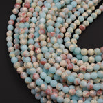 Matte Impression Jasper Smooth Round Beads 4mm 6mm 8mm 10mm Aka Snake Skin Jasper Aqua Terra Jasper 15.5" Strand