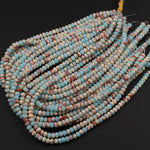 Impression Jasper Smooth Rondelle Beads 4mm 6mm 8mm Aka Snake Skin Jasper Aqua Terra Jasper 15.5" Strand