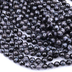 AAA Natural Indigo Gabbro 4mm 6mm 8mm 10mm Round Beads Aka Mystic Merlinite 15.5" Strand