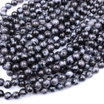 AAA Natural Indigo Gabbro 4mm 6mm 8mm 10mm Round Beads Aka Mystic Merlinite 15.5" Strand
