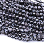 AAA Natural Indigo Gabbro 4mm 6mm 8mm 10mm Round Beads Aka Mystic Merlinite 15.5" Strand