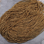Shiny Titanium Hematite Rice Beads Drum Barrel Champagne Bronze Silver Gold Black 5x3mm 15.5" Strand