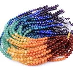Natural Chakra Beads 4mm 6mm 8mm 10mm Round Gemstone Amethyst Lapis Apatite Green Aventurine Citrine Orange Aventurine Red Carnelian Strand