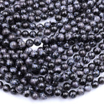 AAA Natural Indigo Gabbro 4mm 6mm 8mm 10mm Round Beads Aka Mystic Merlinite 15.5" Strand