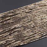 Titanium Pyrite 2mm 3mm 4mm 6mm Hexagon Beads Center Drilled Tiny Small Faceted Discs Spacer 15.5" Strand