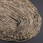 Titanium Pyrite 2mm 3mm 4mm 6mm Hexagon Beads Center Drilled Tiny Small Faceted Discs Spacer 15.5" Strand