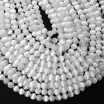 AAA Natural Selenite 4mm 6mm 8mm 10mm Round Beads High Quality Real Genuine Natural Cat's Eye Selenite Gemstone 15.5" Strand