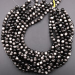 AAA Natural Silver Obsidian Beads 4mm 6mm 8mm 10mm 12mm 15.5" Strand