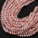 Natural Morganite Aka Pink Aquamarine Beads Freeform Center Drilled Rondelle Disc Organic Cut Nuggets 15.5" Strand