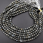 Rare Nipomo Marcasite Agate From California Natural Pyrite in Agate 6mm 8mm 10mm Round Beads Powerful Manifestation Stone 15.5" Strand