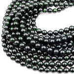 AAA Sparkling Green Goldstone 4mm 6mm 8mm 10mm Smooth Round Beads 15" Strand