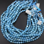AAA Natural Argentina Lemurian Aquatine Calcite Aka Blue Calcite Smooth Round Beads 6mm 7mm 8mm 9mm 10mm 12mm 13mm Gemstone 15.5" Strand