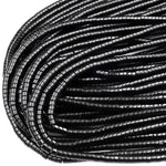 Natural Black Onyx 4mm 6mm Heishi Rondelle Beads 15.5" Strand