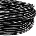 Natural Black Onyx 4mm 6mm Heishi Rondelle Beads 15.5" Strand