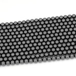 Natural Black Hematite Smooth 2mm 3mm 4mm 6mm 8mm 10mm Round Beads Sparkling Natural Black Gemstone 15.5" Strand