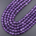 Natural Amethyst 3mm 4mm 6mm 8mm 10mm Round Beads Superior AA Grade High Quality Polished Rich Purple Spheres Gemstone Beads 15.5" Strand