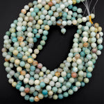 Natural Amazonite Round Beads 3mm 4mm 6mm 8mm 10mm A Grade Multicolor Amazonite 15.5" Strand