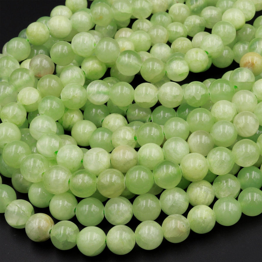 Green Calcite Round Beads 4mm 6mm 8mm 10mm 12mm 15.5" Strand