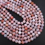 AAA Natural Cherry Blossom Agate Beads 4mm 6mm 8mm 10mm Round Beads Aka Flower Agate 15.5" Strand