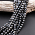 AAA Natural Larvikite 4mm 6mm 8mm 10mm Smooth Round Beads Aka Norway Moonstone Black Labradorite 15.5" Strand