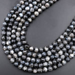AAA Natural Larvikite 4mm 6mm 8mm 10mm Smooth Round Beads Aka Norway Moonstone Black Labradorite 15.5" Strand