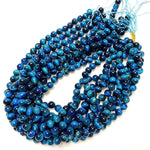 AAA Mystic Blue Tiger's Eye 4mm 6mm 8mm 10mm Smooth Round Beads 15.5" Strand