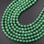 Natural Green Aventurine 4mm 6mm 8mm 10mm 12mm Round Beads Natural Green Gemstone 15.5" Strand