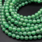 Natural Green Aventurine 4mm 6mm 8mm 10mm 12mm Round Beads Natural Green Gemstone 15.5" Strand