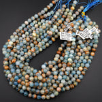 Rare Natural Argentina Lemurian Aquatine Calcite Aka Blue Onyx Smooth Round Beads 4mm 6mm 8mm 10mm 12mm 15.5" Strand