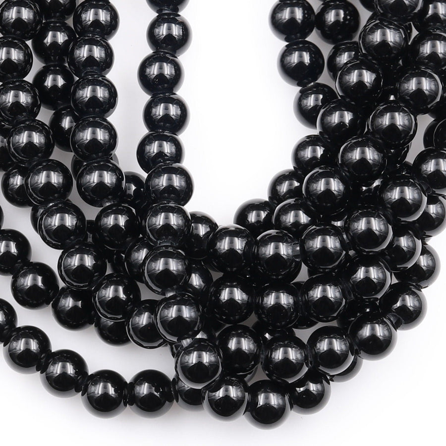 AAA Large Hole Beads 2mm 3mm Drill Natural Onyx 6mm 8mm 10mm Round Beads 8" Strand