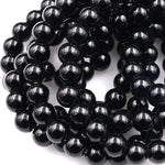 AAA Large Hole Beads 2mm 3mm Drill Natural Onyx 6mm 8mm 10mm Round Beads 8" Strand