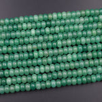 Natural Green Aventurine 6mm 8mm Rondelle Beads 15.5" Strand