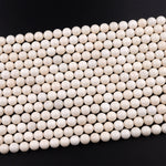Natural Ivory Jade Round Beads 6mm 8mm 10mm Creamy Ivory White Natural Jade Beads 15.5" Strand