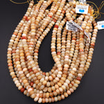 Sun Kissed Natural Creamy Golden Yellow Opal Smooth Rondelle Beads 6mm 8mm 10mm 15.5" Strand