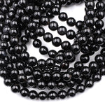 AAA Grade Natural Black Onyx Round Beads 2mm 3mm 4mm 6mm 8mm 10mm 12mm 14mm High Quality Natural Black Gemstones 15.5" Strand